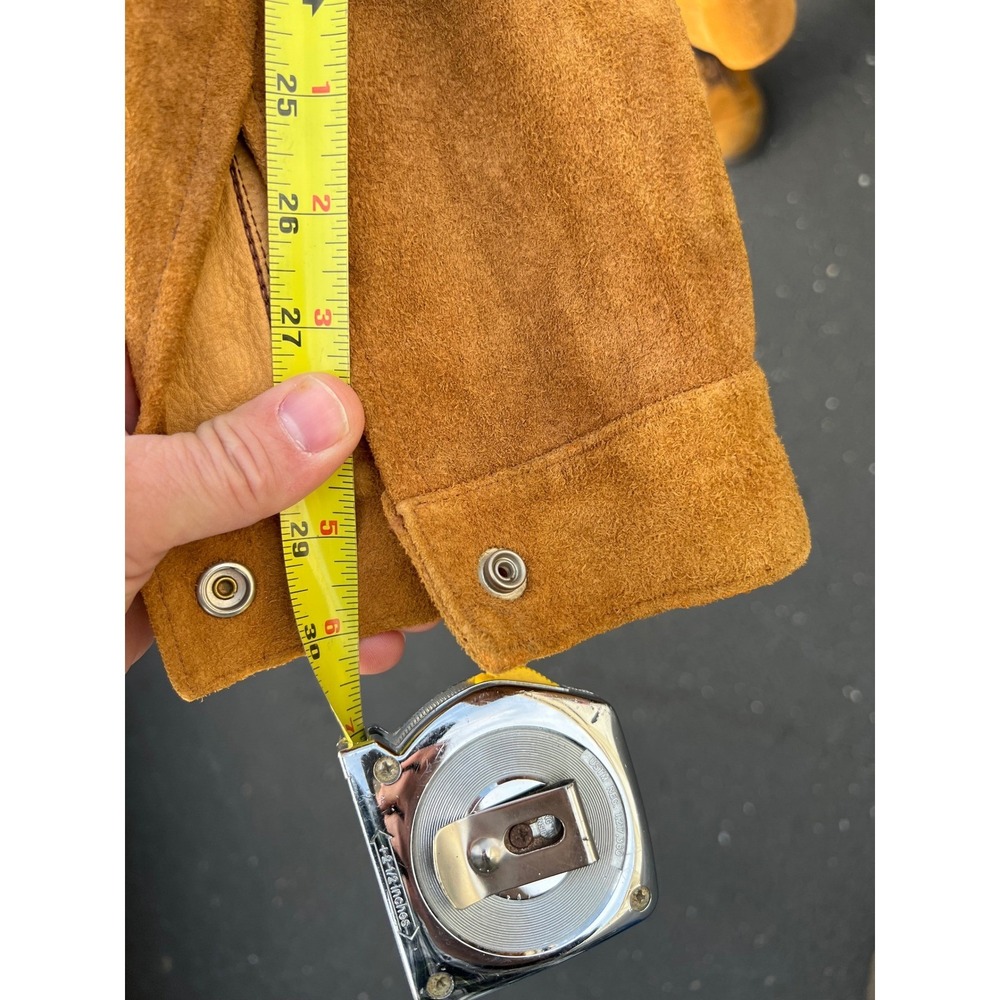 Levis Trucker Jacket Mens Tan Split-Cowhide Suede Vintage 70s Made in‎ USA - Picture 8 of 14